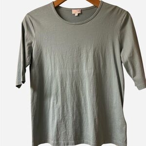 TSE Light Blue Crewneck 3/4 Sleeve Tee